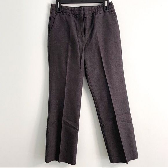 Petite Gray Trousers Pants for Professional Environments w/ Pockets Larry Levine - Picture 1 of 5
